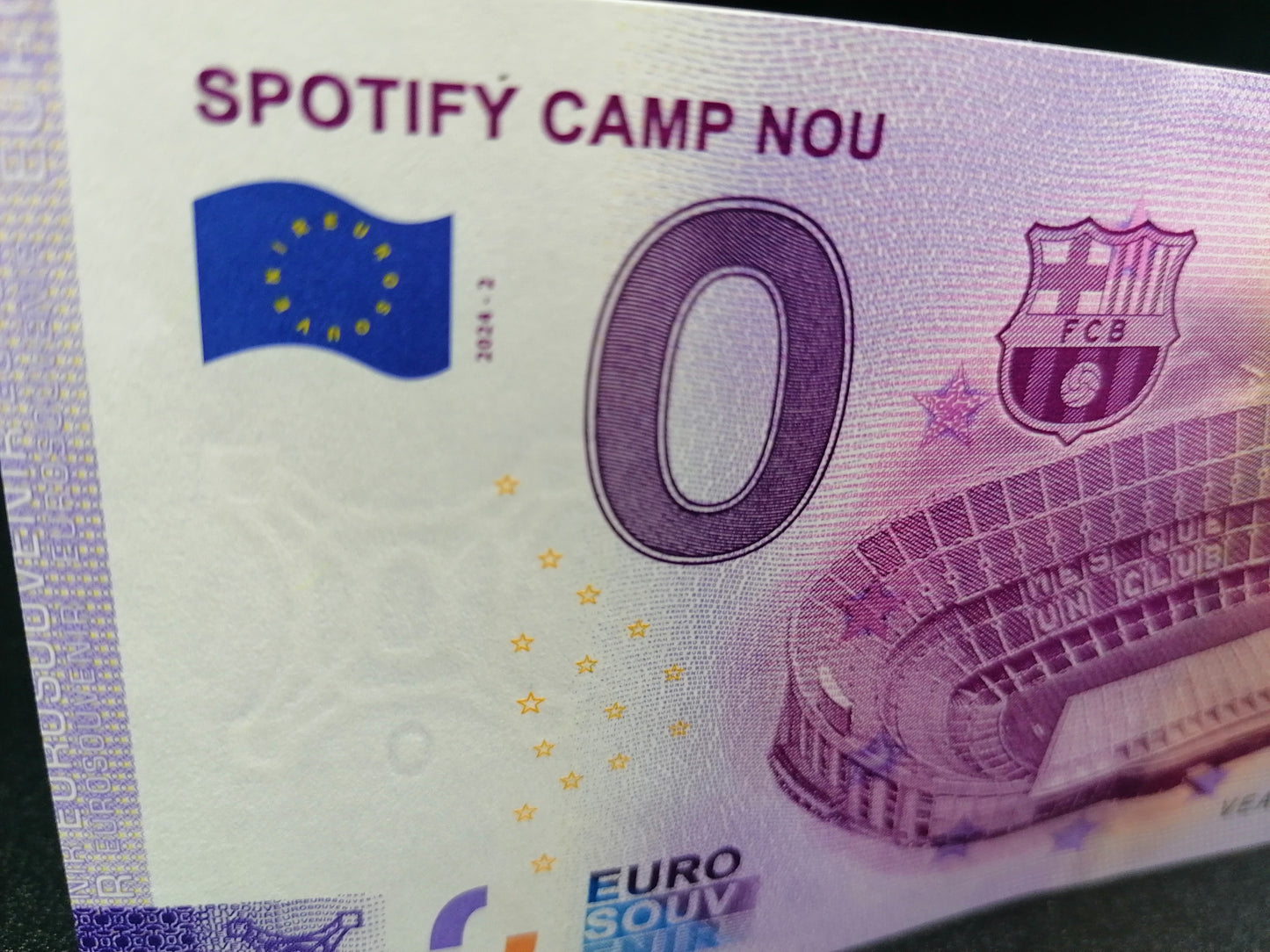 Billete Euro Souvenir  -  SPOTIFY CAMP NOU 2024.2