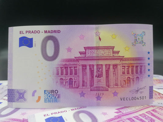 Billete Euro Souvenir EL PRADO-MADRID 2024