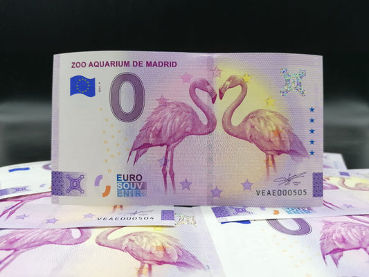 Billete Euro Souvenir Zoo Aquarium de Madrid - FLAMENCOS 2024.9