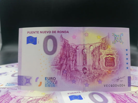 Billete Euro Souvenir  PUENTE NUEVO DE RONDA 2024