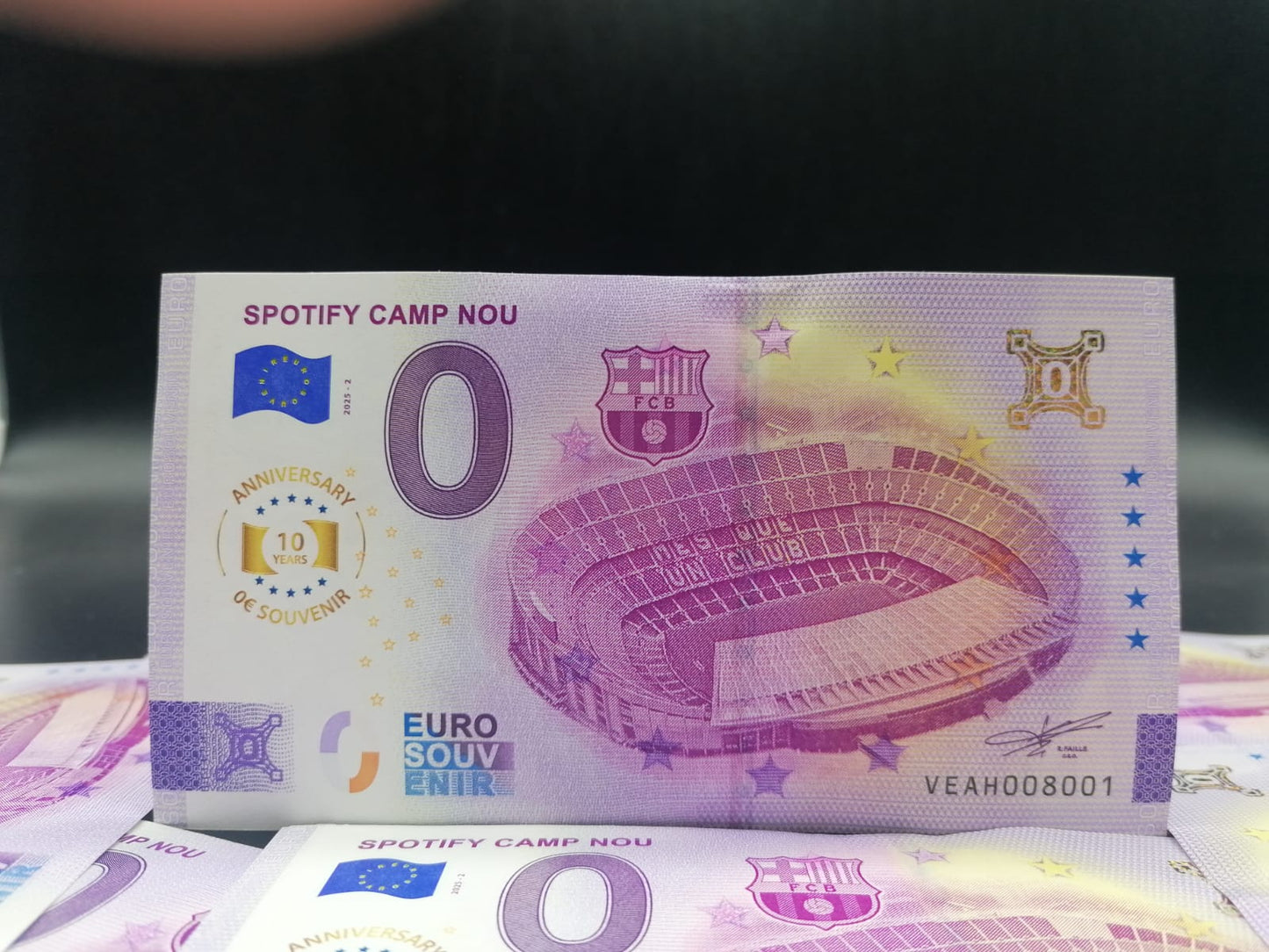 Billete Euro Souvenir  -  SPOTIFY CAMP NOU ANNIVERSARY 2025.2